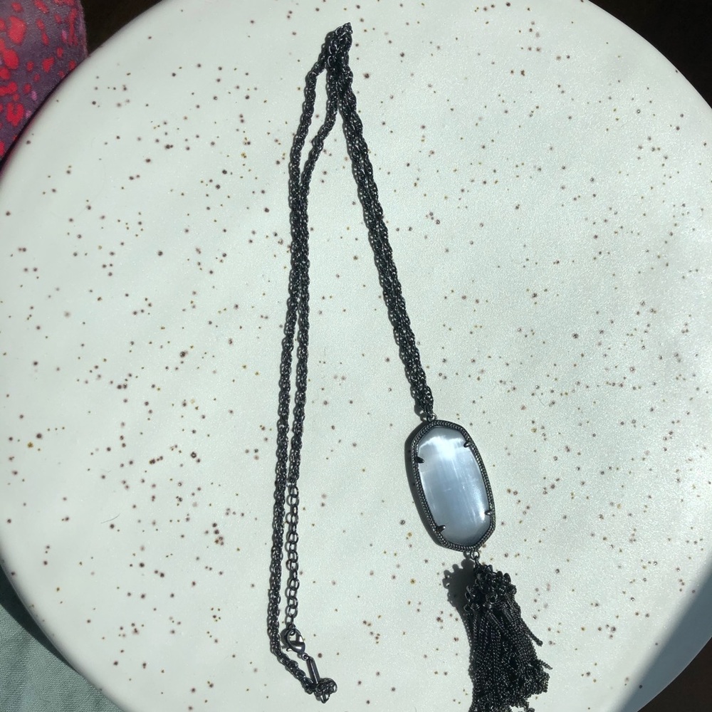Kendra Scott Rayne long black necklace